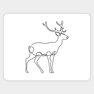 Deer Line Art Magnet